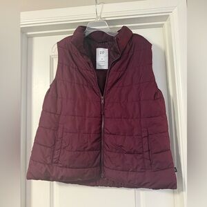 GAP Women's Deep Red Quilted Vest